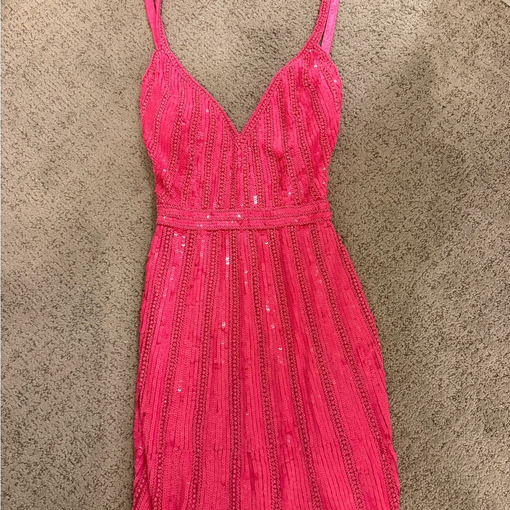Primavera Pink Sequin Gown